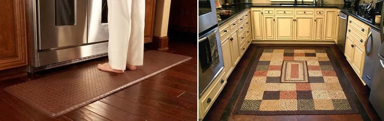 Плотный по своей структуре коврик для кухни может защитить поверхность напольного покрытия от царапин и других механических воздействий