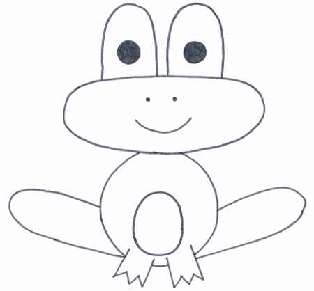 Рисунок лягушки для детей