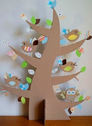 поделка дерево из цветной бумаги для детей 5