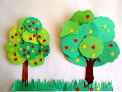 поделка дерево из цветной бумаги для детей