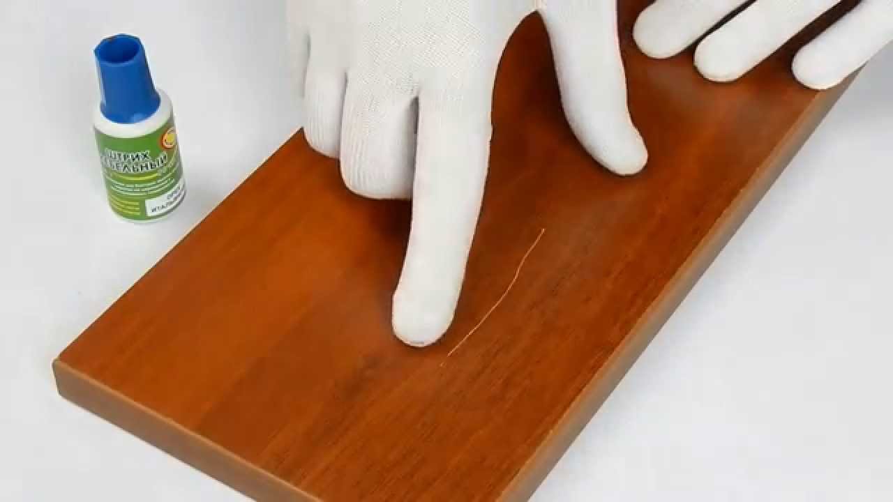 Как убрать царапину на мебели