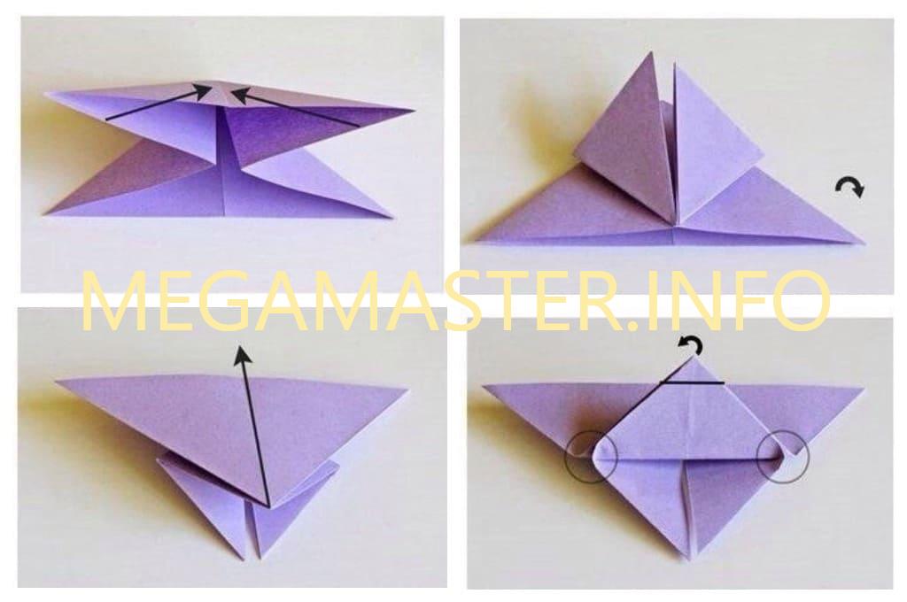 Бабочки оригами (Шаг 2)
