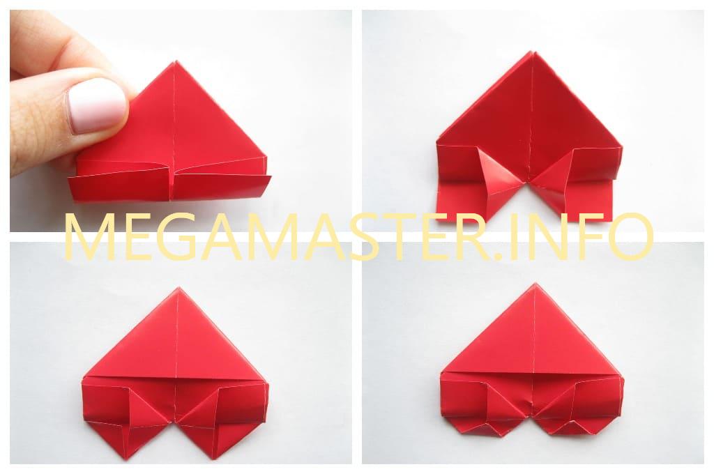 Простое сердечко оригами (Шаг 4)