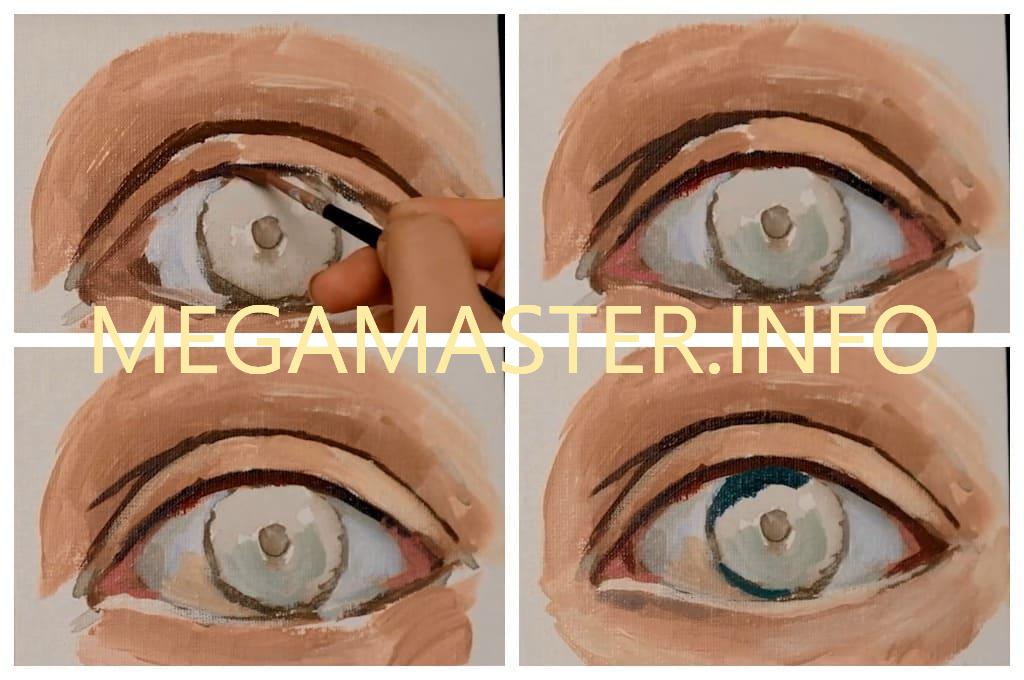 Глаза акриловыми красками (Шаг 3)