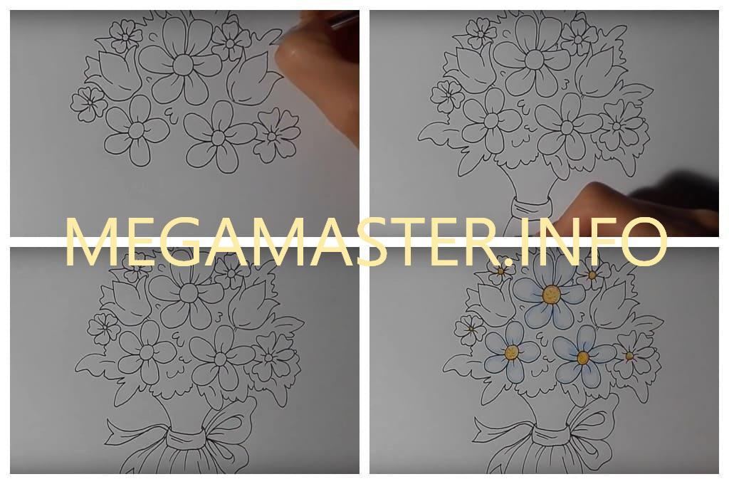 Простой способ рисования букета (Шаг 2)