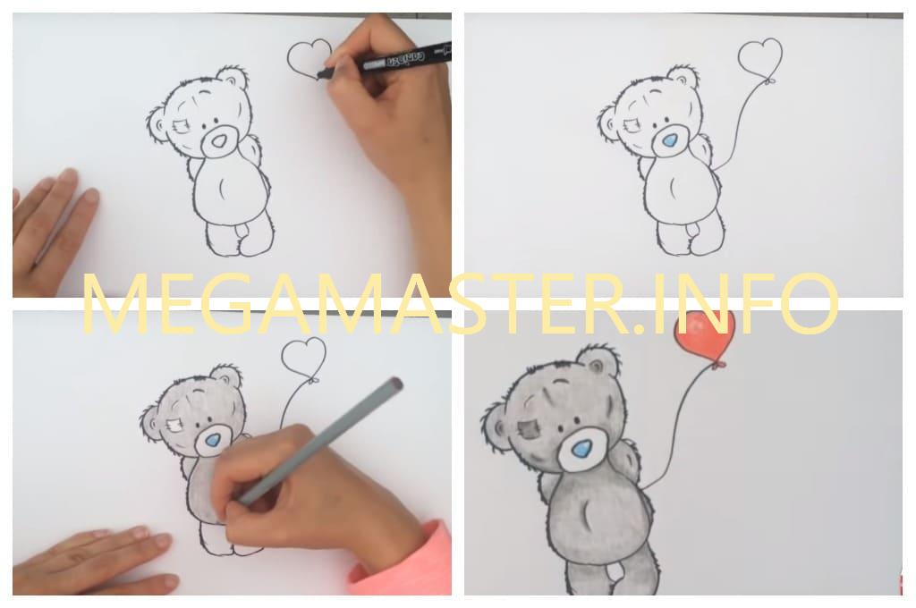 Как нарисовать мишку Тедди (Шаг 3)