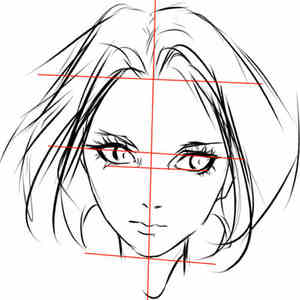 Как нарисовать аниме лицо в анфас и профиль: пошаговый урок