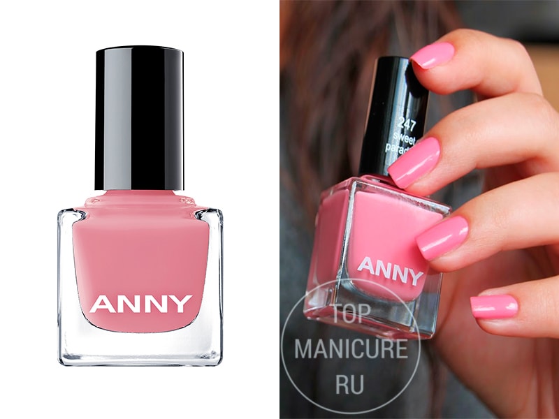 Нежно-розовый лак для ногтей Anny 247