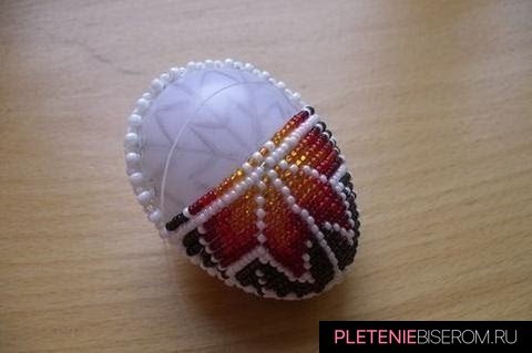 Яйцо из бисера - схема плетения 2