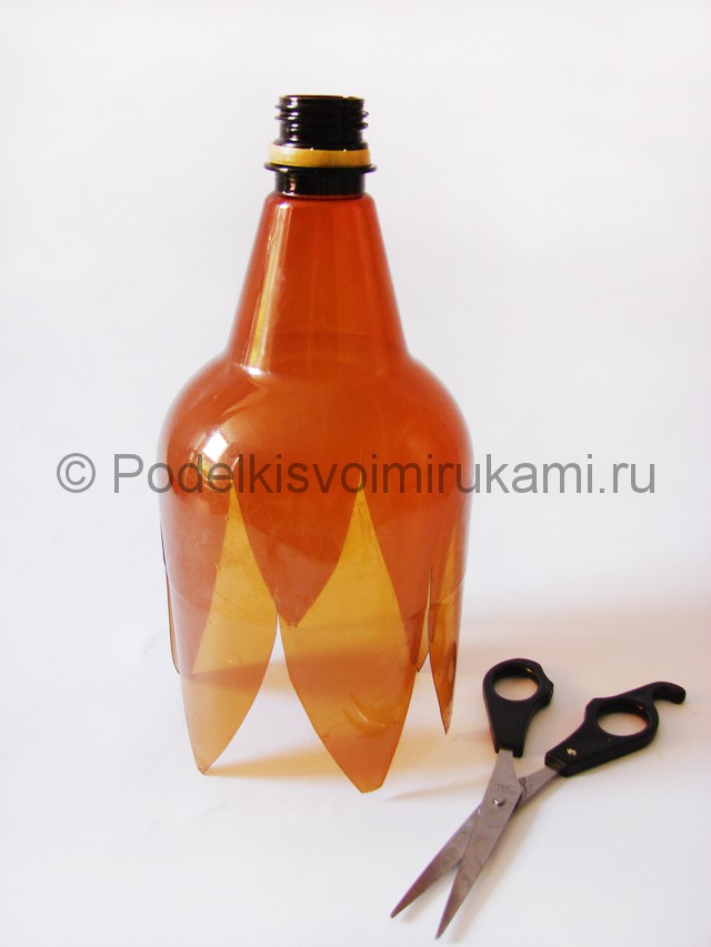 Пальма из пластиковых бутылок своими руками. Фото 4.