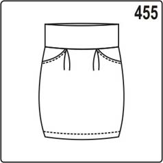 выкройка юбки со складками, размеры 44, 46, 48, 50