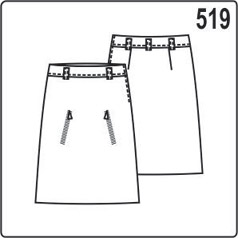 Выкройка юбки прямого силуэта