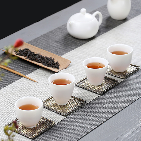 Китайский белый фарфоровый кунг-фу чайный набор