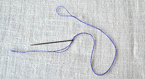 loop method to start your embroidery