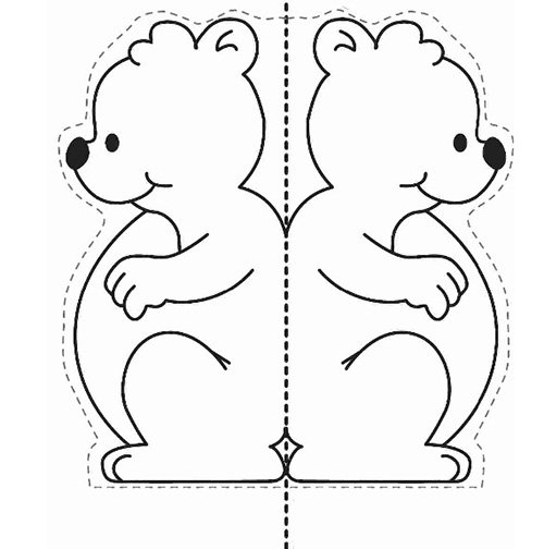 Ведмідь з кольорового паперу для дітей