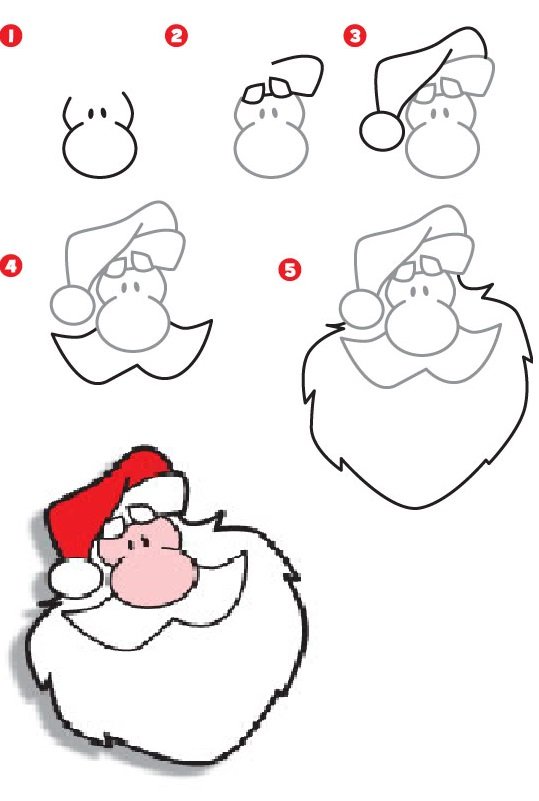 Как нарисовать Деда Мороза поэтапно, фото 7