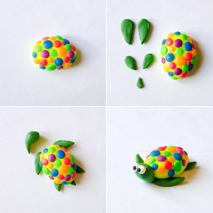 Животные из пластилина - черепаха, фото 2