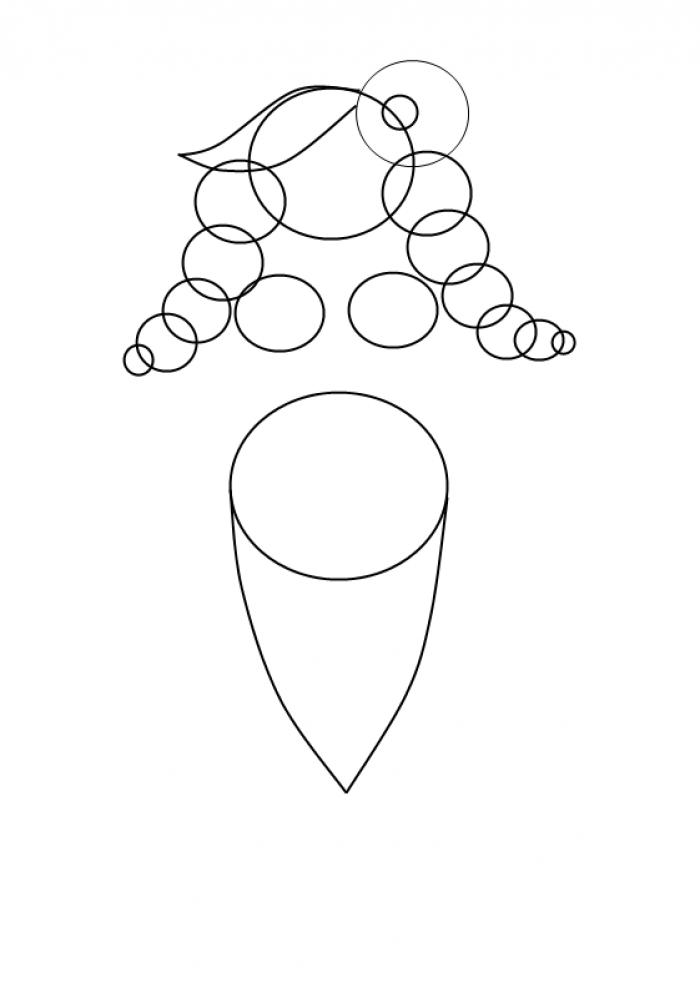 Как нарисовать смешную русалочку, схема 3, шаг 6
