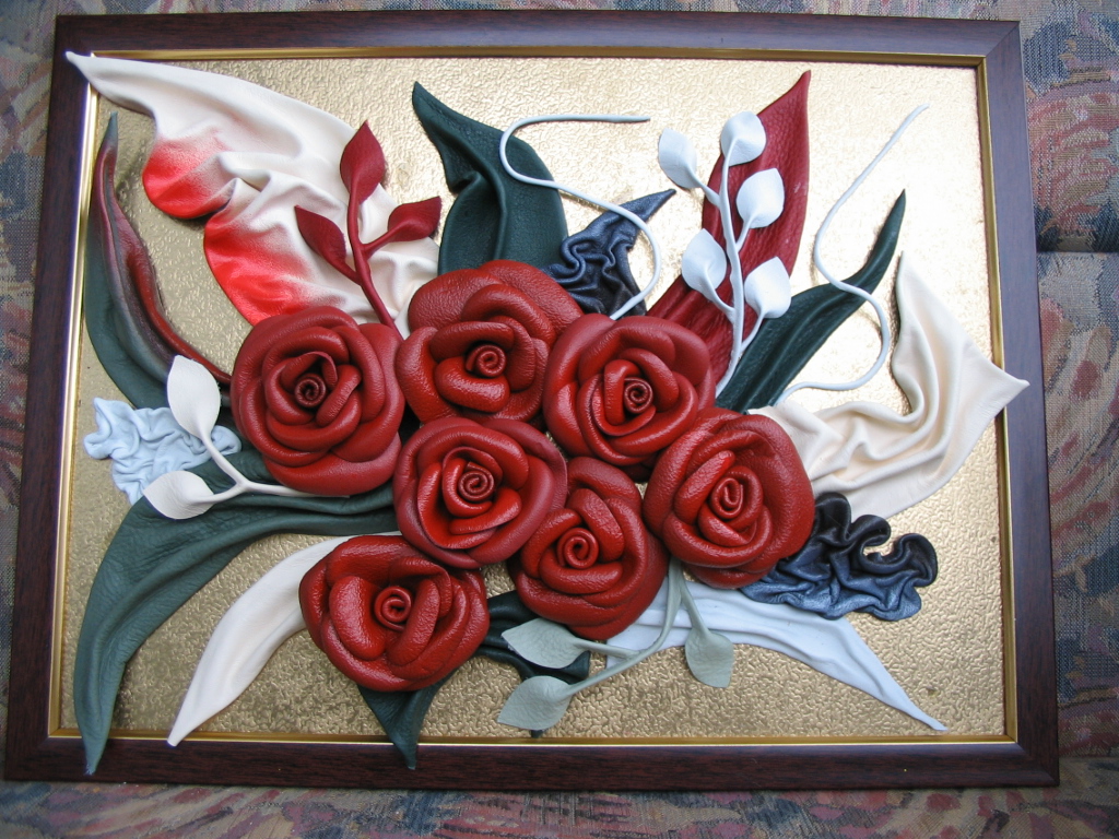 Объемная картина с розами