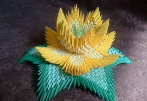 Модульное оригами цветок Лотос