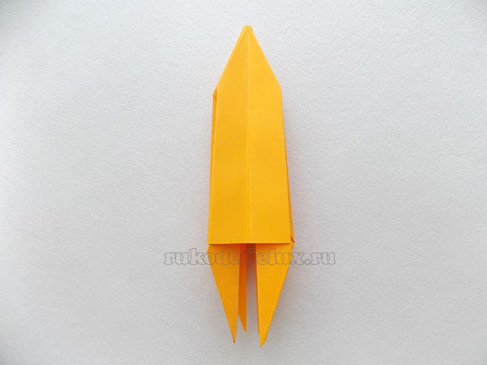Как сделать ракету оригами пошагово