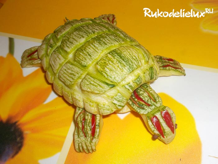 Черепаха из кабачка