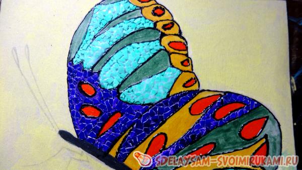 картина мозаика из яичной скорлупы