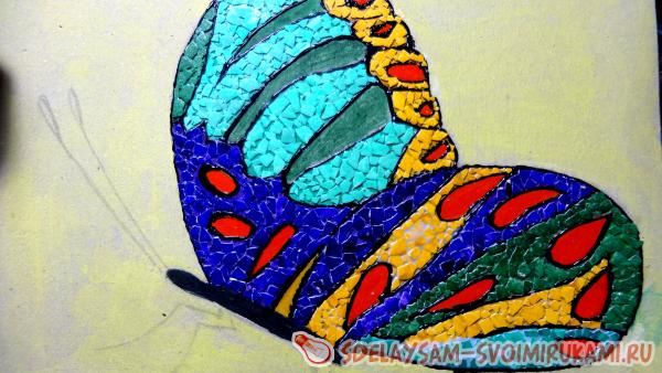 картина мозаика из яичной скорлупы