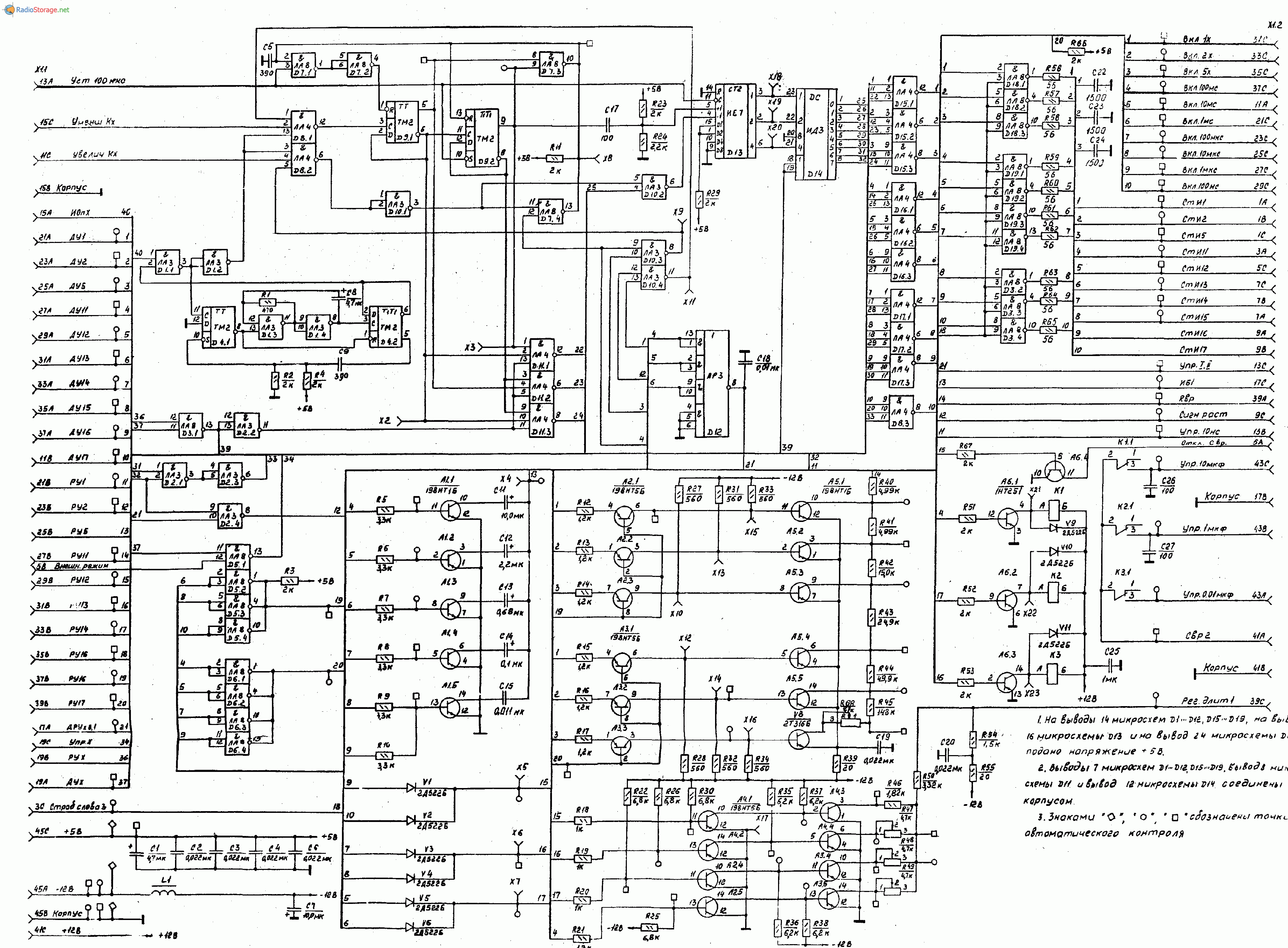 Осциллограф С1-98, схема