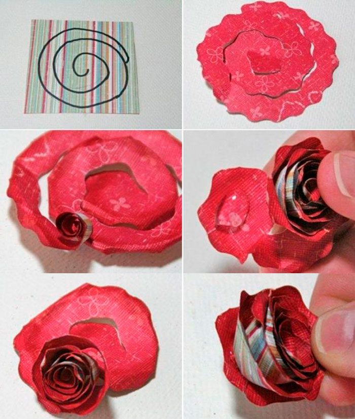 Розы из бумаги мастер-класс