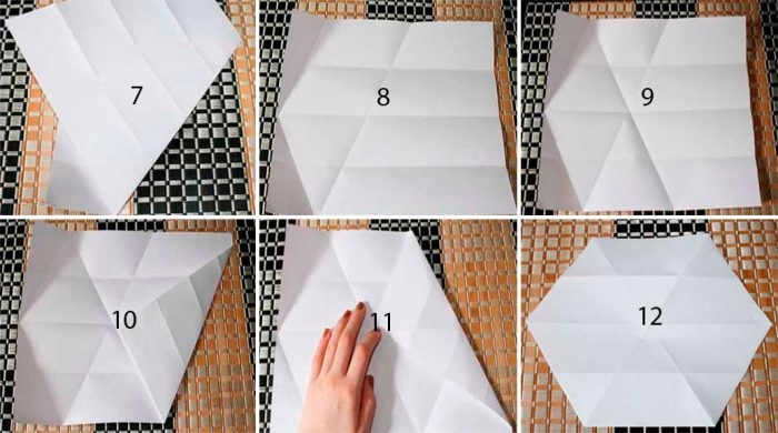Снежинки в технике оригами мастер класс