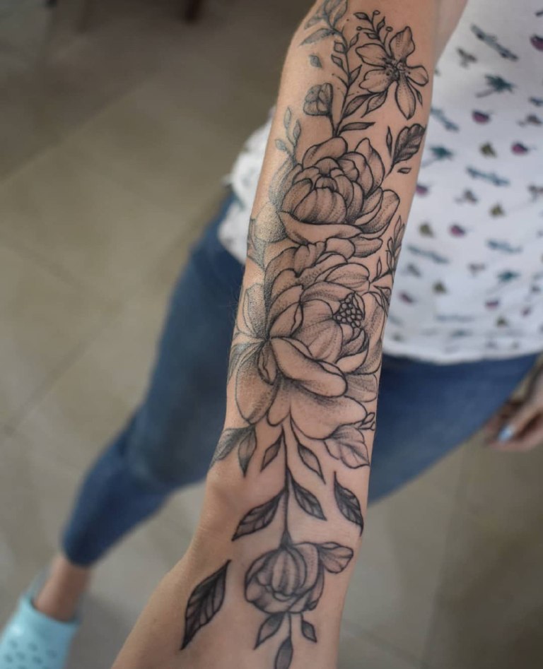 татуировка цветы