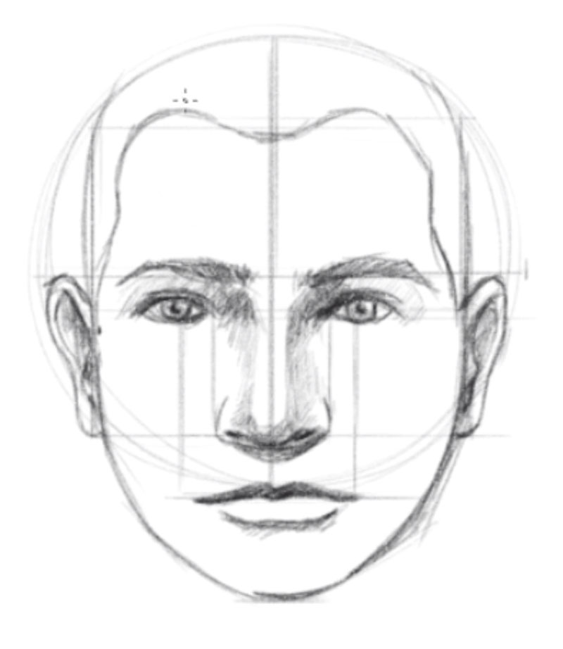How to draw faces - step - 9 - Draw the hairline