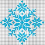 новогодние схемы крестиком снежинок