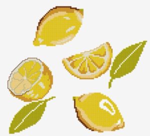 вышивка лимоны крестиком