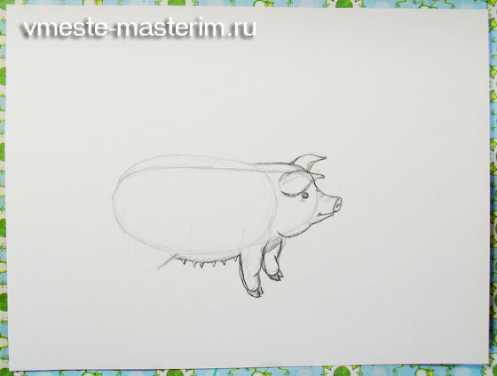 Нарисовать свинью