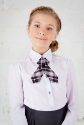 галстук для девочки к школьной форме
