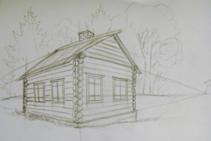 как нарисовать дом 11