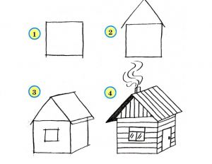 как нарисовать дом 24