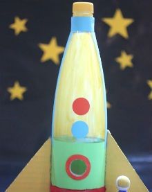 детская поделка ракета из бутылки 3