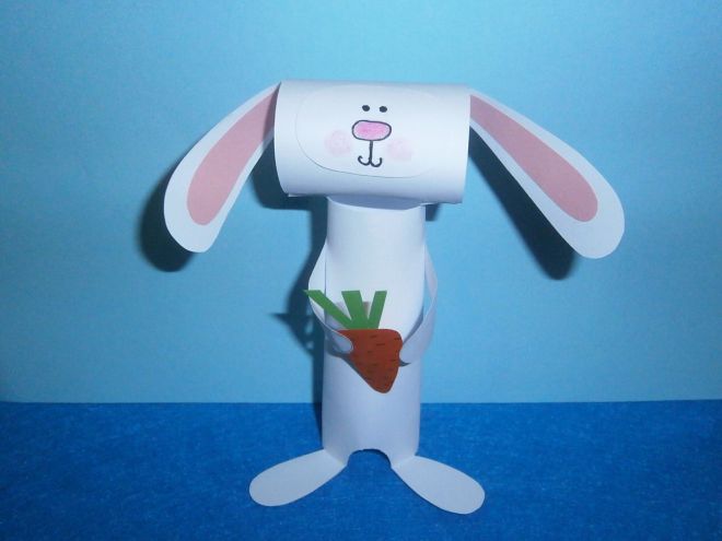 Заяц из бумаги своими рукам  морковка