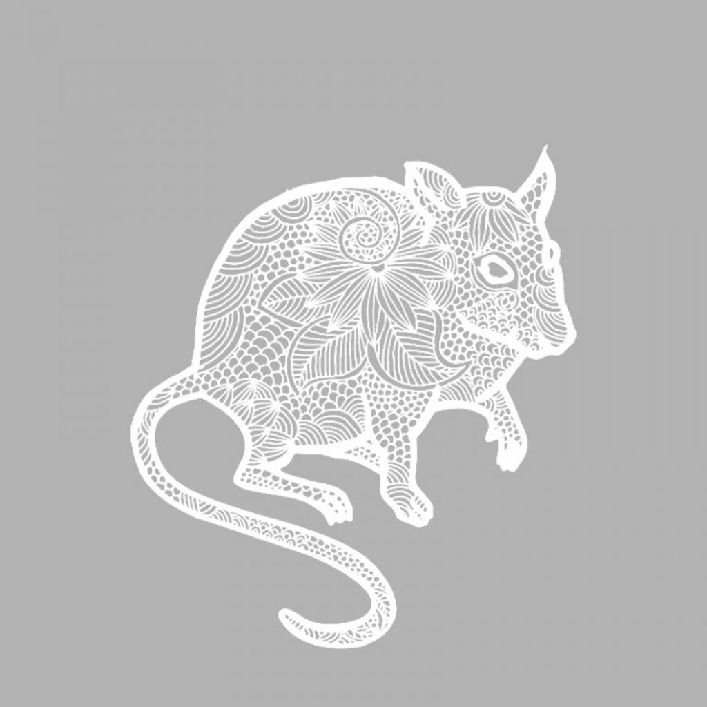 Вытынанки на Новый год 2020: шаблоны крысы и мыши скачать и распечатать-11
