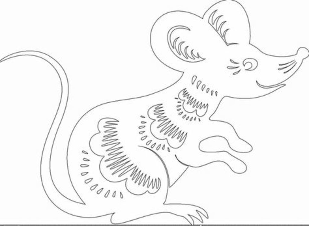 Вытынанки на Новый год 2020: шаблоны крысы и мыши скачать и распечатать-8