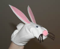 sock puppet bunny craft