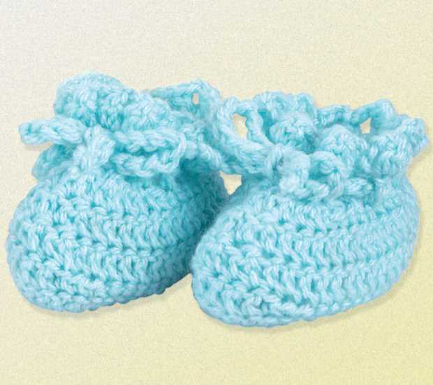 Free Crochet Pattern for Crocheted Baby Booties