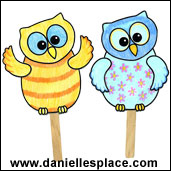 owl puppets www.daniellesplace.com