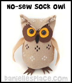Sock Owl Craft www.daniellesplace.com