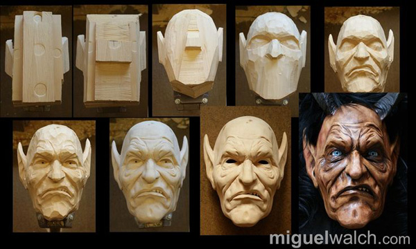 Miguel Walch - жуткие деревянные маски