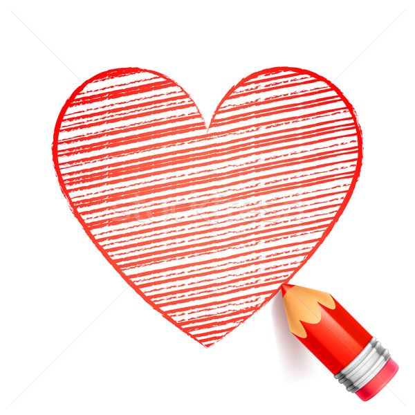 Рисунок карандашом: сердце