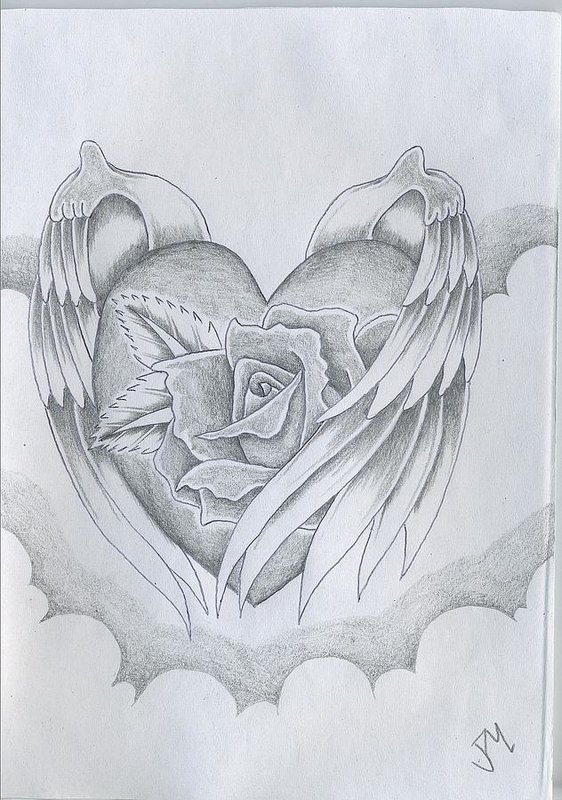 Рисунок карандашом: сердце